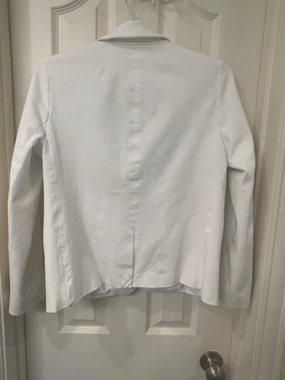 J Crew white cotton stretch twill blazer size 8 women’s